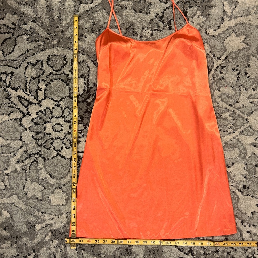 Elie Tahari Orange Chemise with Spaghetti Straps
